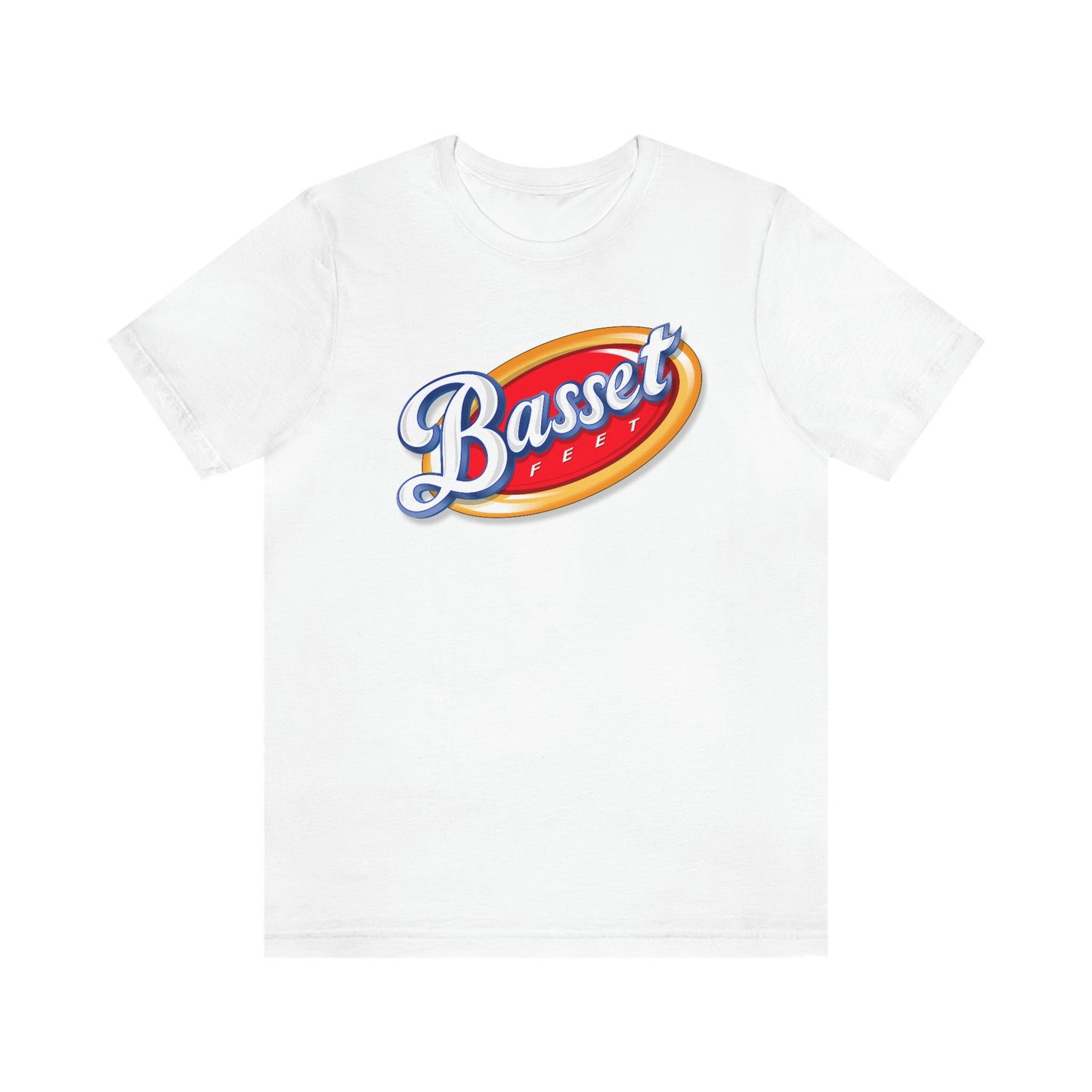 Basset Feet Corn Chips Logo - Unisex Jersey Short Sleeve Tee