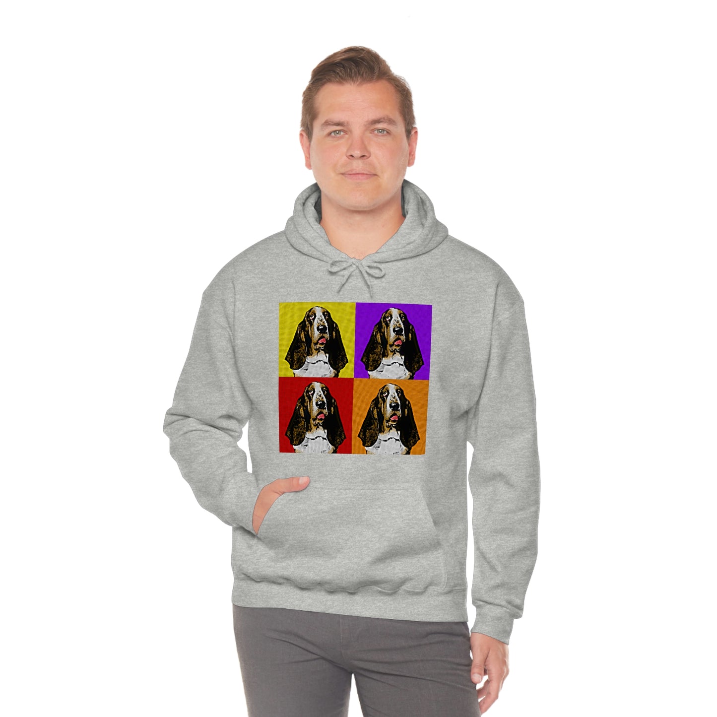 Basset Pop Art - Unisex Heavy Blend™ Hooded Sweatshirt