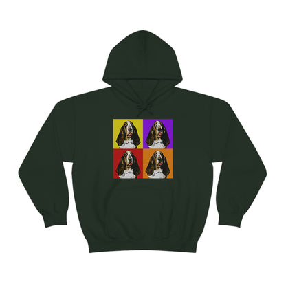 Basset Pop Art - Unisex Heavy Blend™ Hooded Sweatshirt