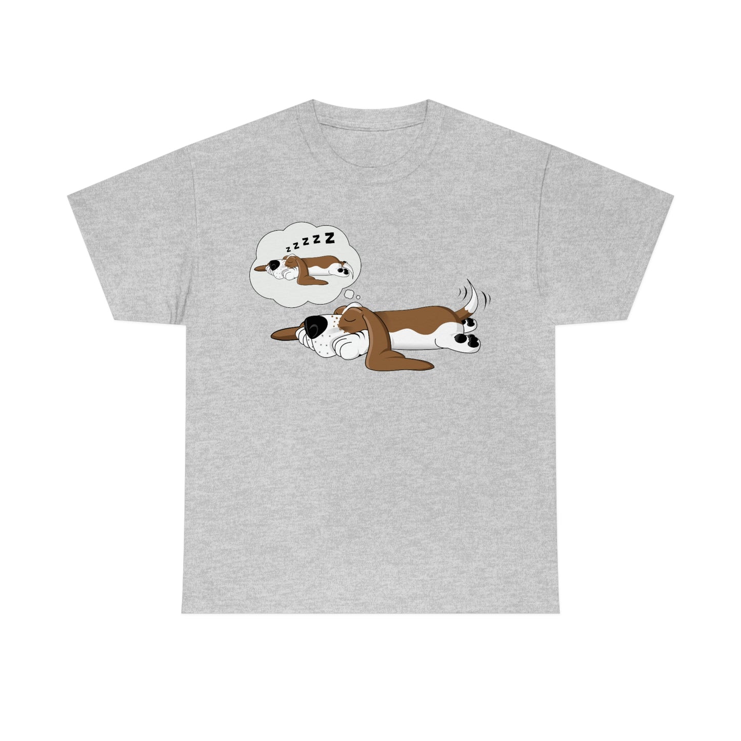 Basset Hound Dreaming of Sleeping - Unisex Heavy Cotton Tee
