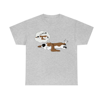 Basset Hound Dreaming of Sleeping - Unisex Heavy Cotton Tee