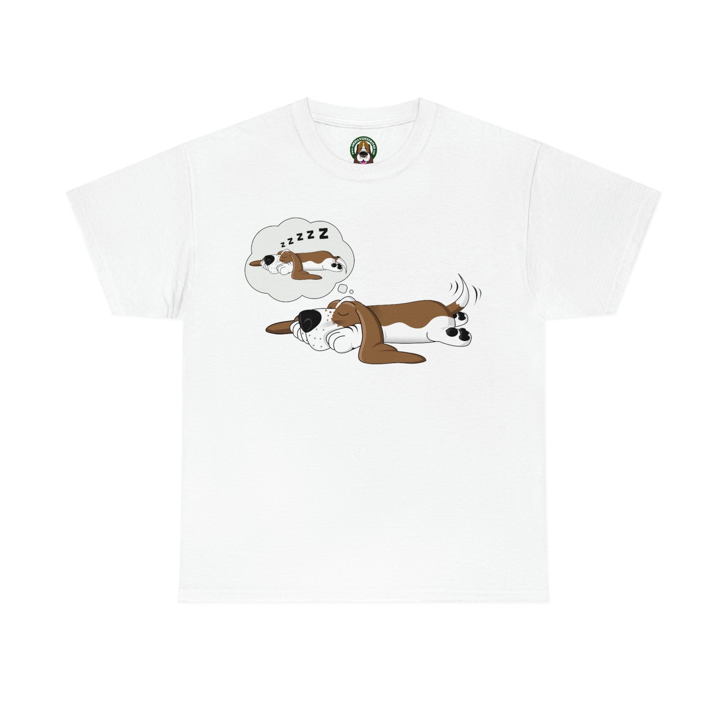Basset Hound Dreaming of Sleeping - Unisex Heavy Cotton Tee