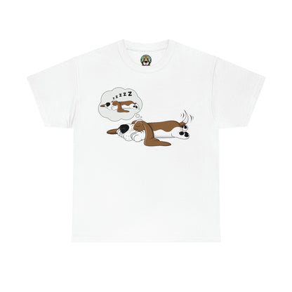 Basset Hound Dreaming of Sleeping - Unisex Heavy Cotton Tee