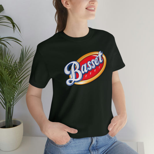 Basset Feet Corn Chips Logo - Unisex Jersey Short Sleeve Tee