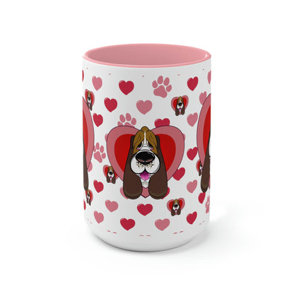 Hearts, Hounds & Paw Prints - Accent Mug