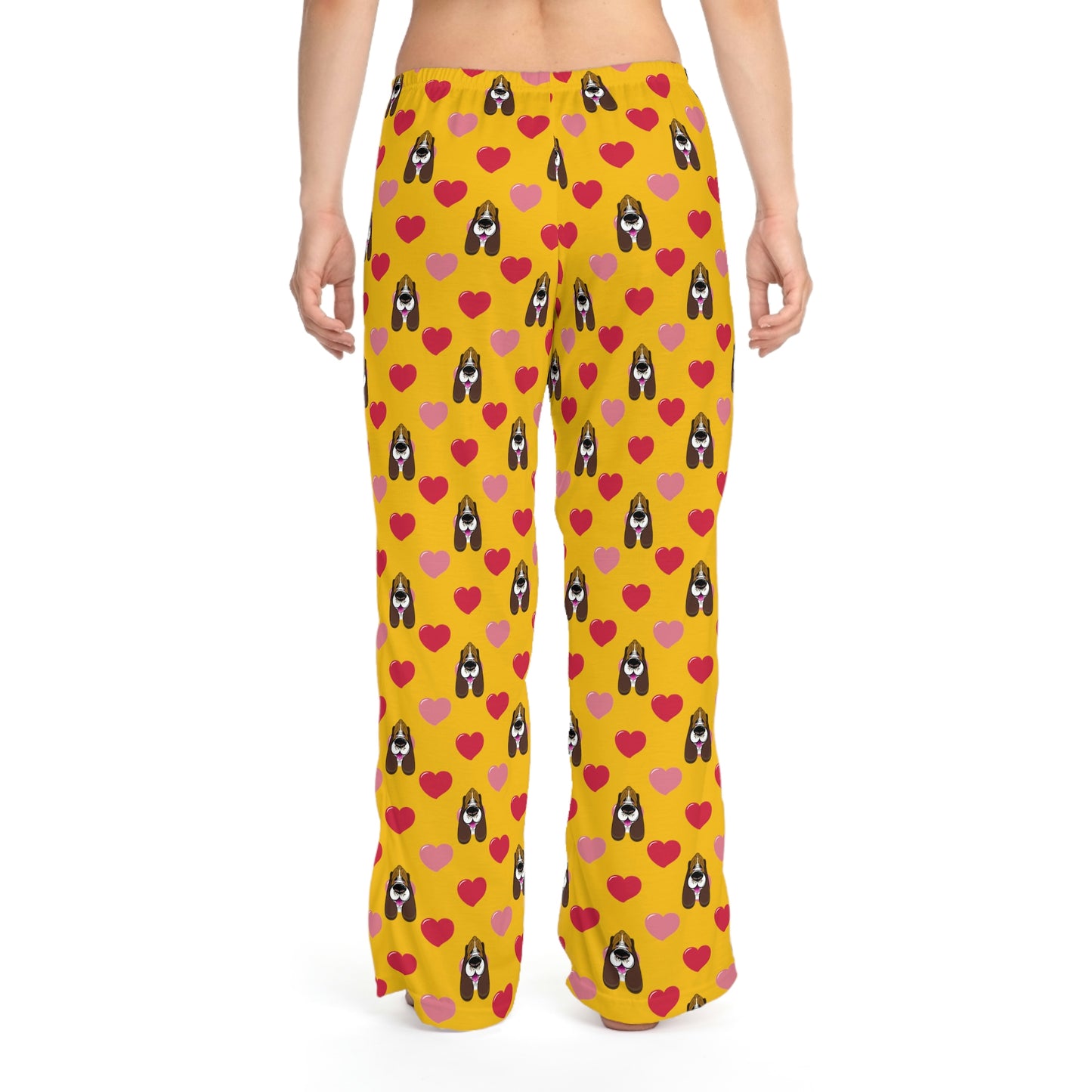 Hearts & Hounds Pattern - Women's Pajama Pants (AOP)