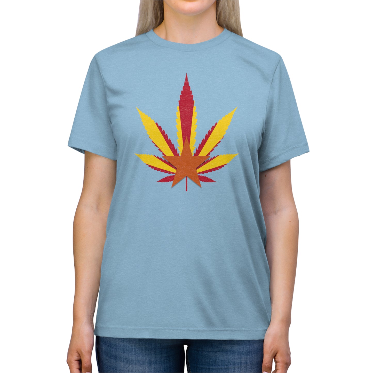 Arizona Cannabis Flag Leaf - Unisex Triblend Tee