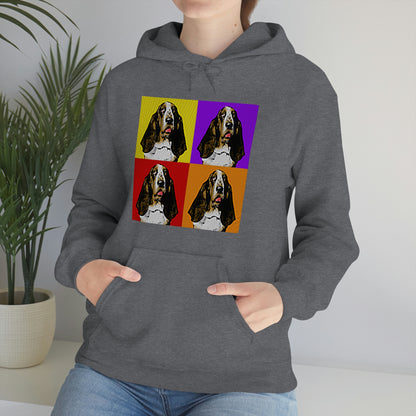 Basset Pop Art - Unisex Heavy Blend™ Hooded Sweatshirt