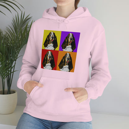 Basset Pop Art - Unisex Heavy Blend™ Hooded Sweatshirt