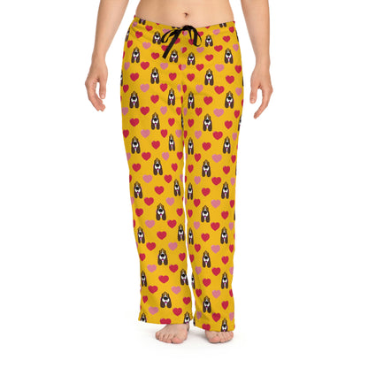 Hearts & Hounds Pattern - Women's Pajama Pants (AOP)