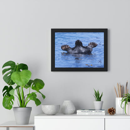 Sea Otter Butt - Premium Framed Horizontal Poster