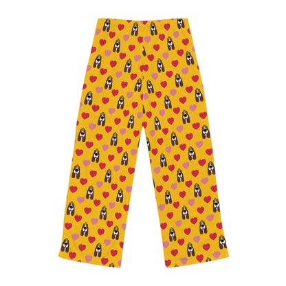 Hearts & Hounds Pattern - Women's Pajama Pants (AOP)