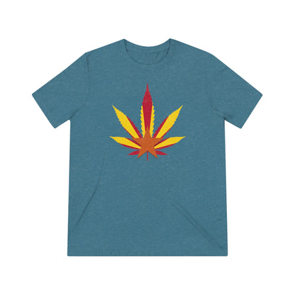 Arizona Cannabis Flag Leaf - Unisex Triblend Tee