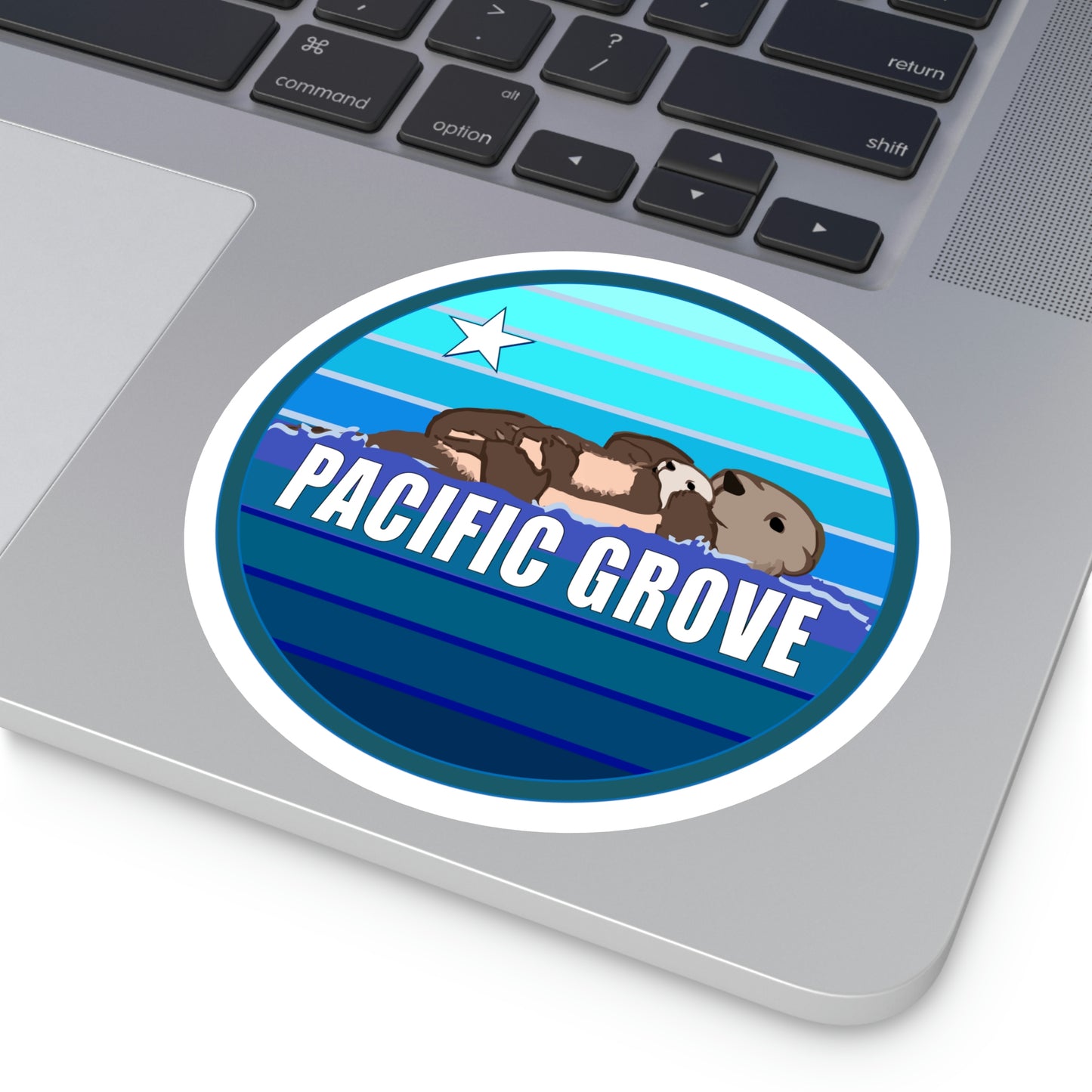 Pacific Grove Sea Otters - Round Sticker, Indoor\Outdoor