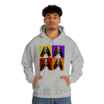 Basset Pop Art - Unisex Heavy Blend™ Hooded Sweatshirt