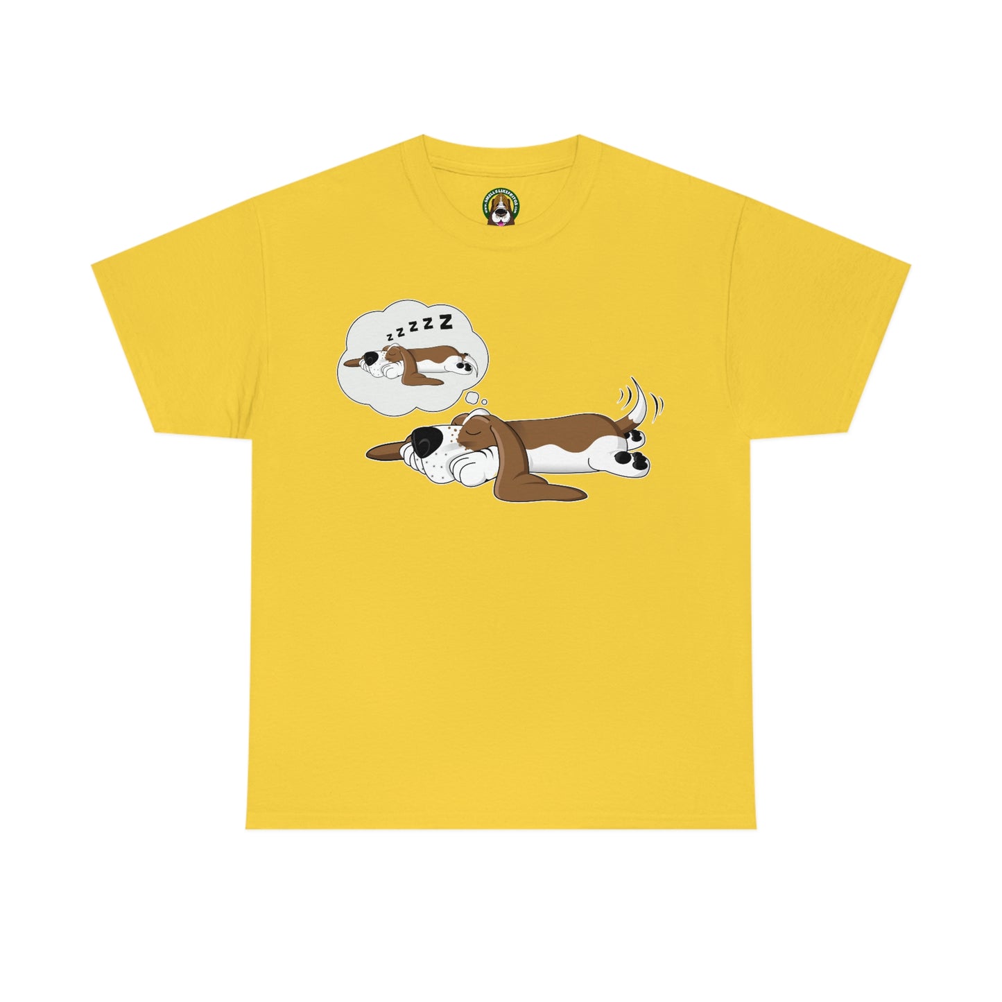 Basset Hound Dreaming of Sleeping - Unisex Heavy Cotton Tee