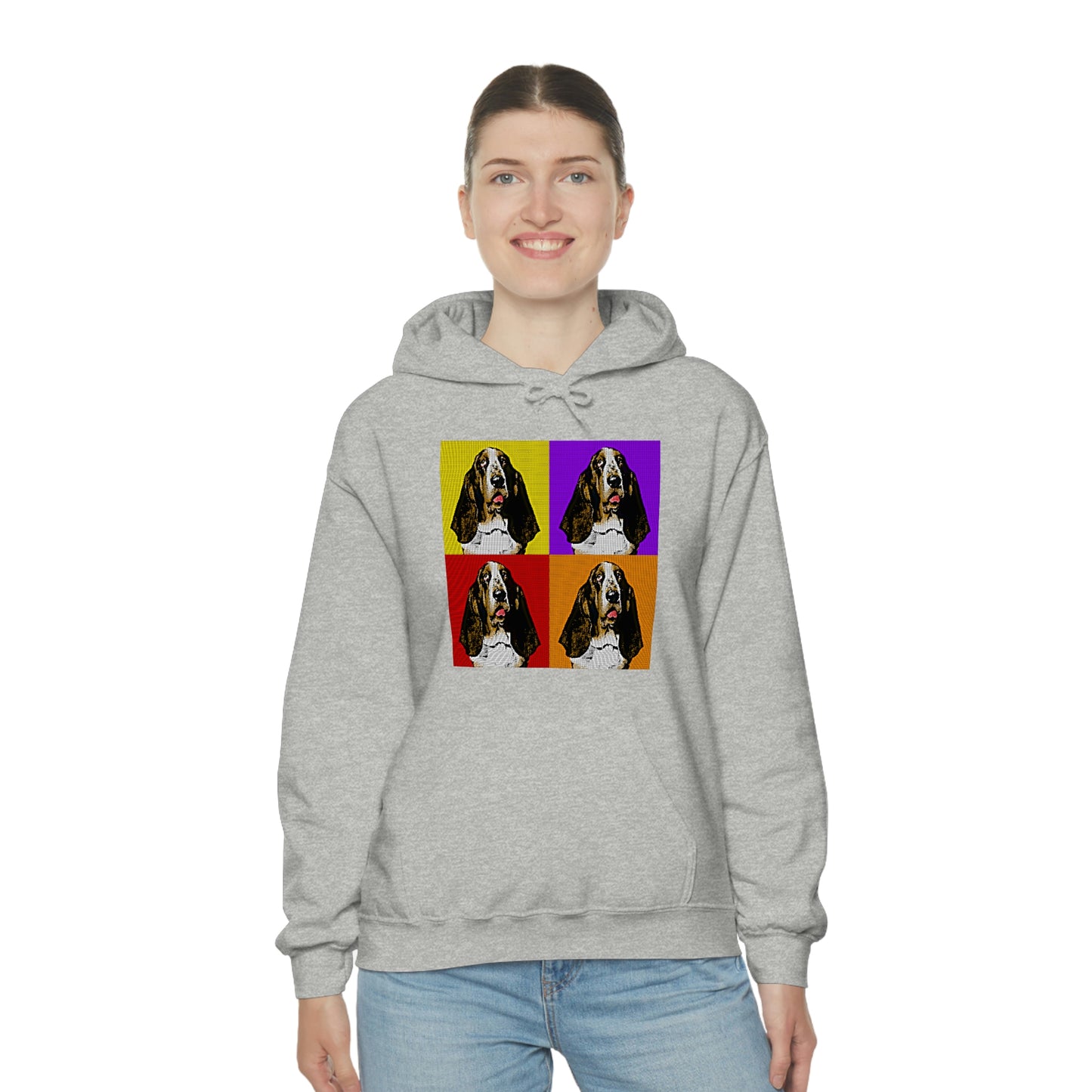 Basset Pop Art - Unisex Heavy Blend™ Hooded Sweatshirt