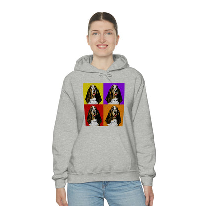 Basset Pop Art - Unisex Heavy Blend™ Hooded Sweatshirt