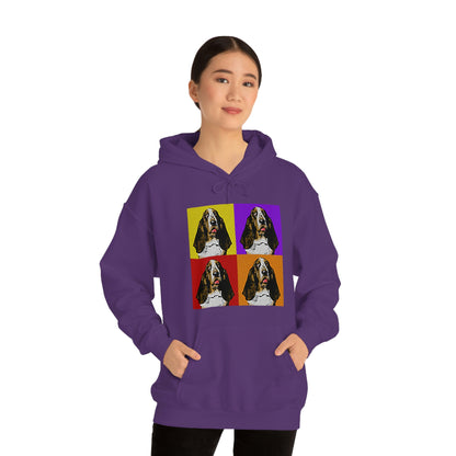 Basset Pop Art - Unisex Heavy Blend™ Hooded Sweatshirt