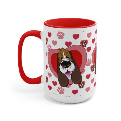 Hearts, Hounds & Paw Prints - Accent Mug