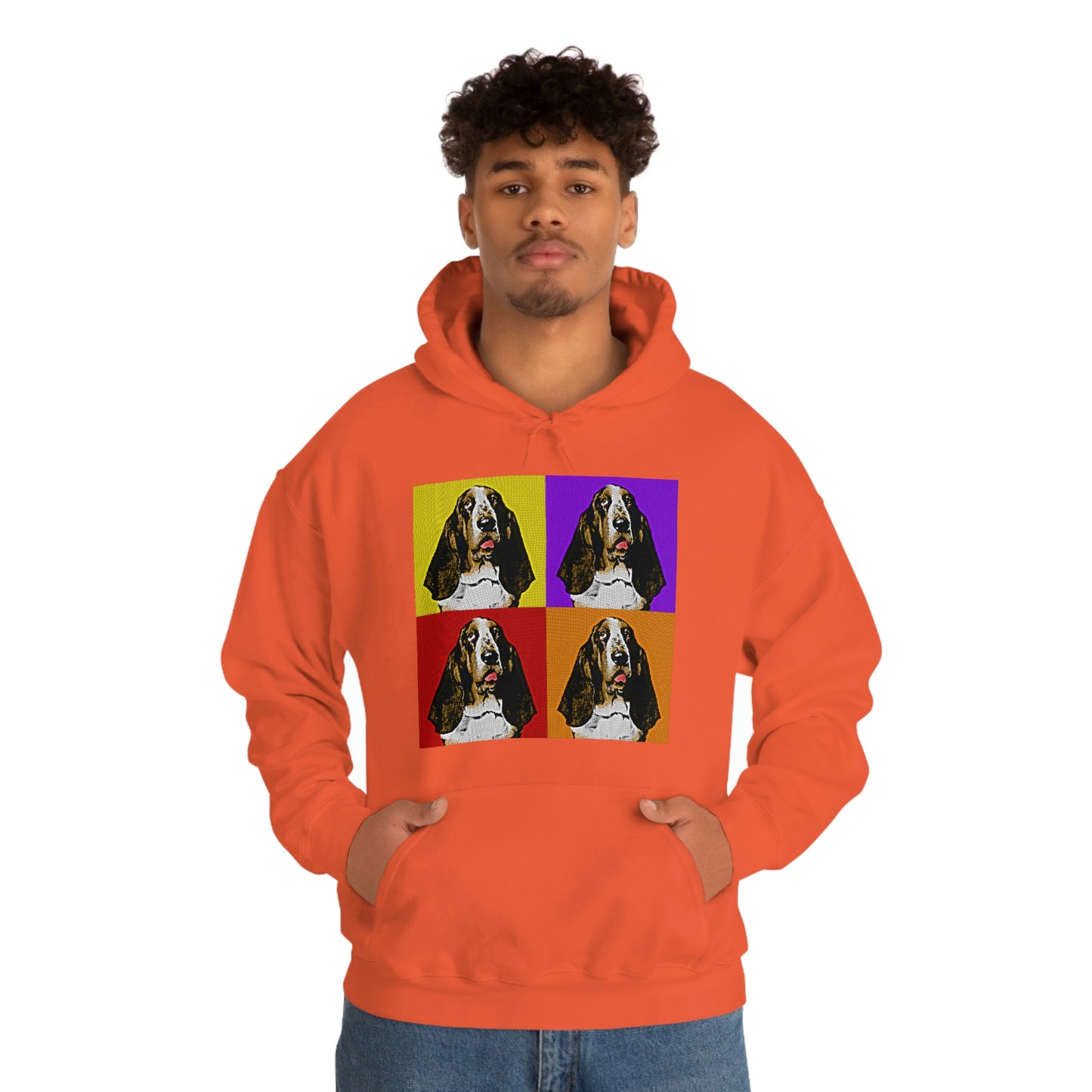 Basset Pop Art - Unisex Heavy Blend™ Hooded Sweatshirt