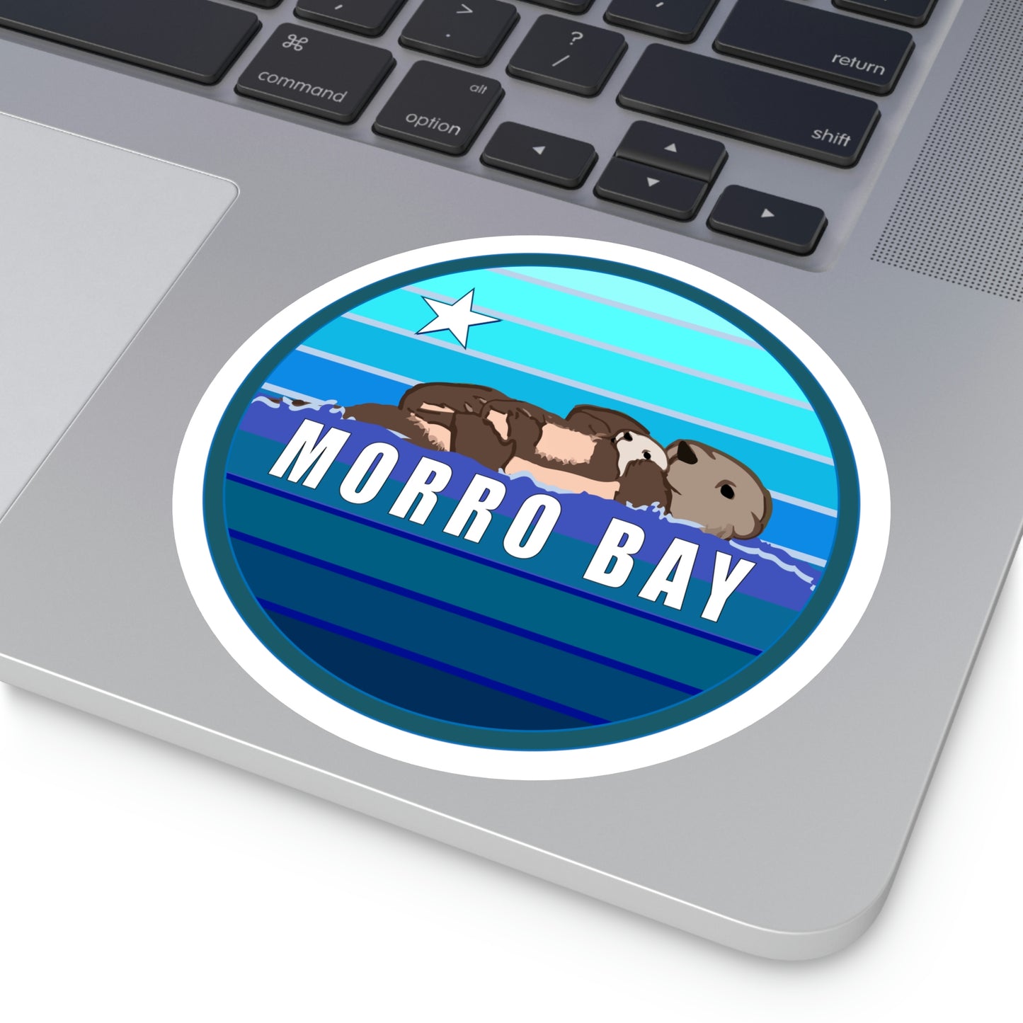 Morro Bay Sea Otters - Round Sticker, Indoor\Outdoor