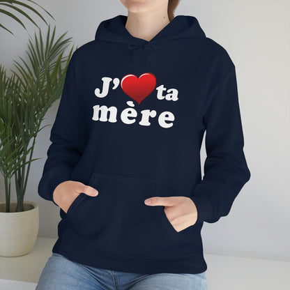 J' ♥ te mère - Unisex Heavy Blend™ Hooded Sweatshirt