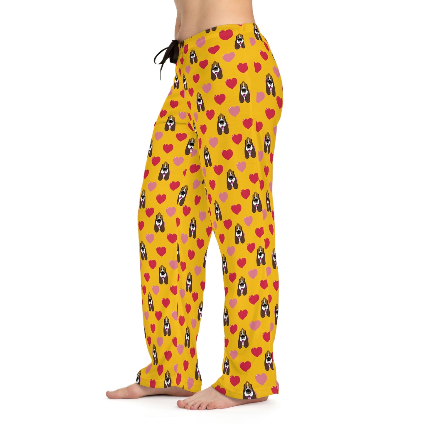 Hearts & Hounds Pattern - Women's Pajama Pants (AOP)
