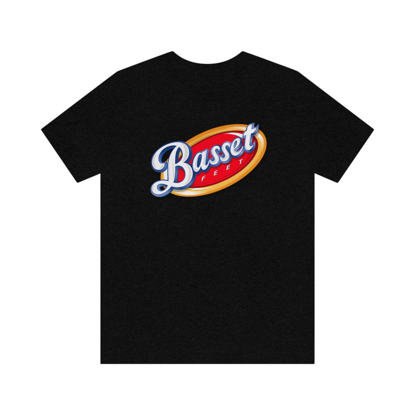 Basset Feet Corn Chips Logo - Unisex Jersey Short Sleeve Tee