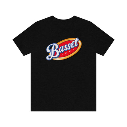 Basset Feet Corn Chips Logo - Unisex Jersey Short Sleeve Tee