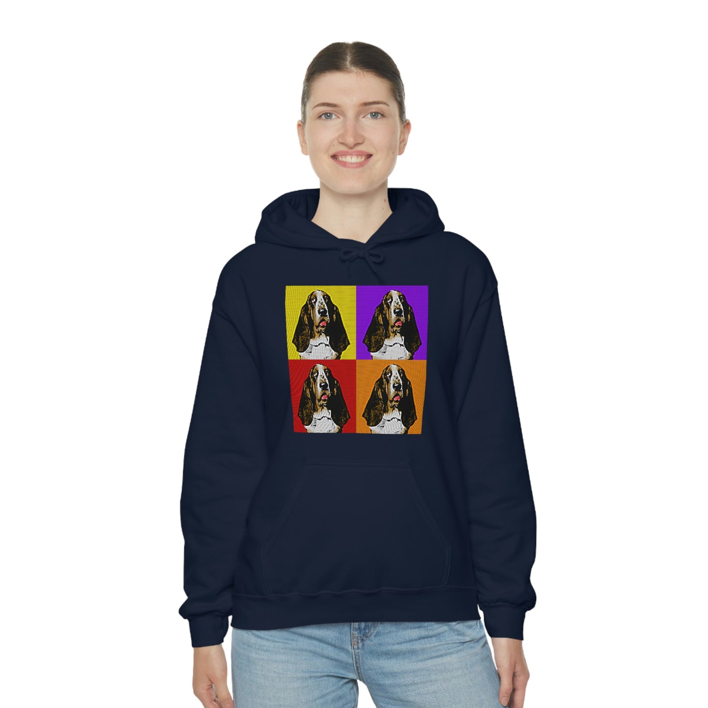 Basset Pop Art - Unisex Heavy Blend™ Hooded Sweatshirt