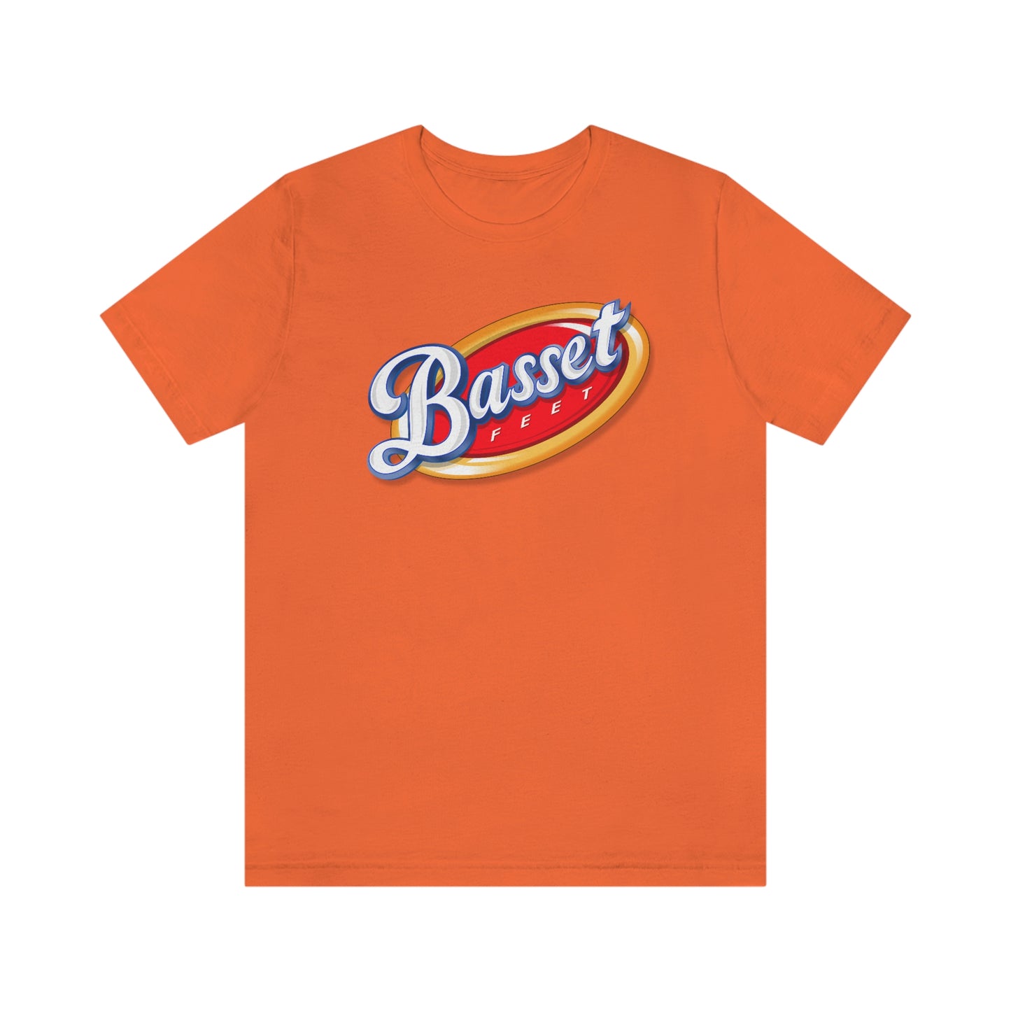 Basset Feet Corn Chips Logo - Unisex Jersey Short Sleeve Tee