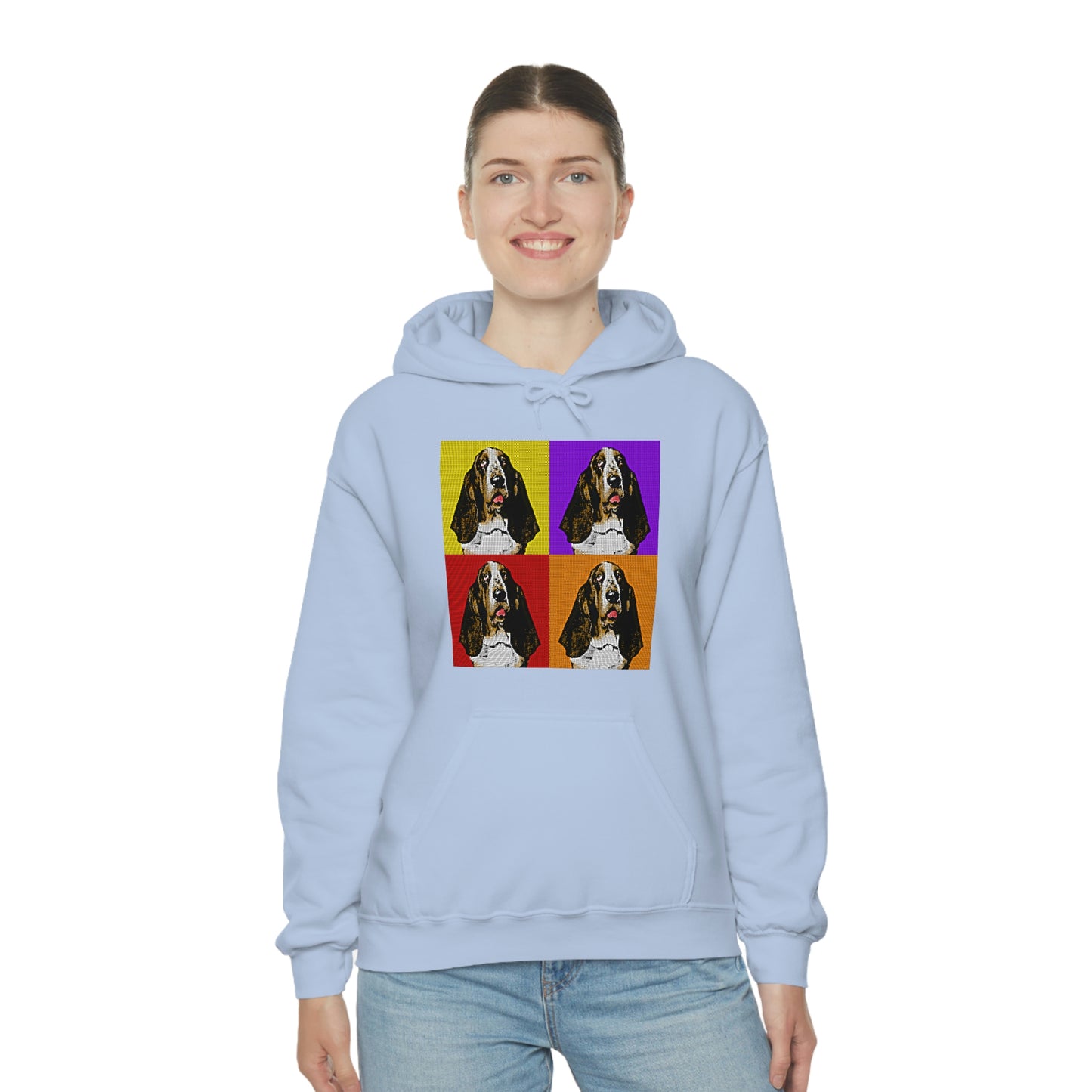 Basset Pop Art - Unisex Heavy Blend™ Hooded Sweatshirt