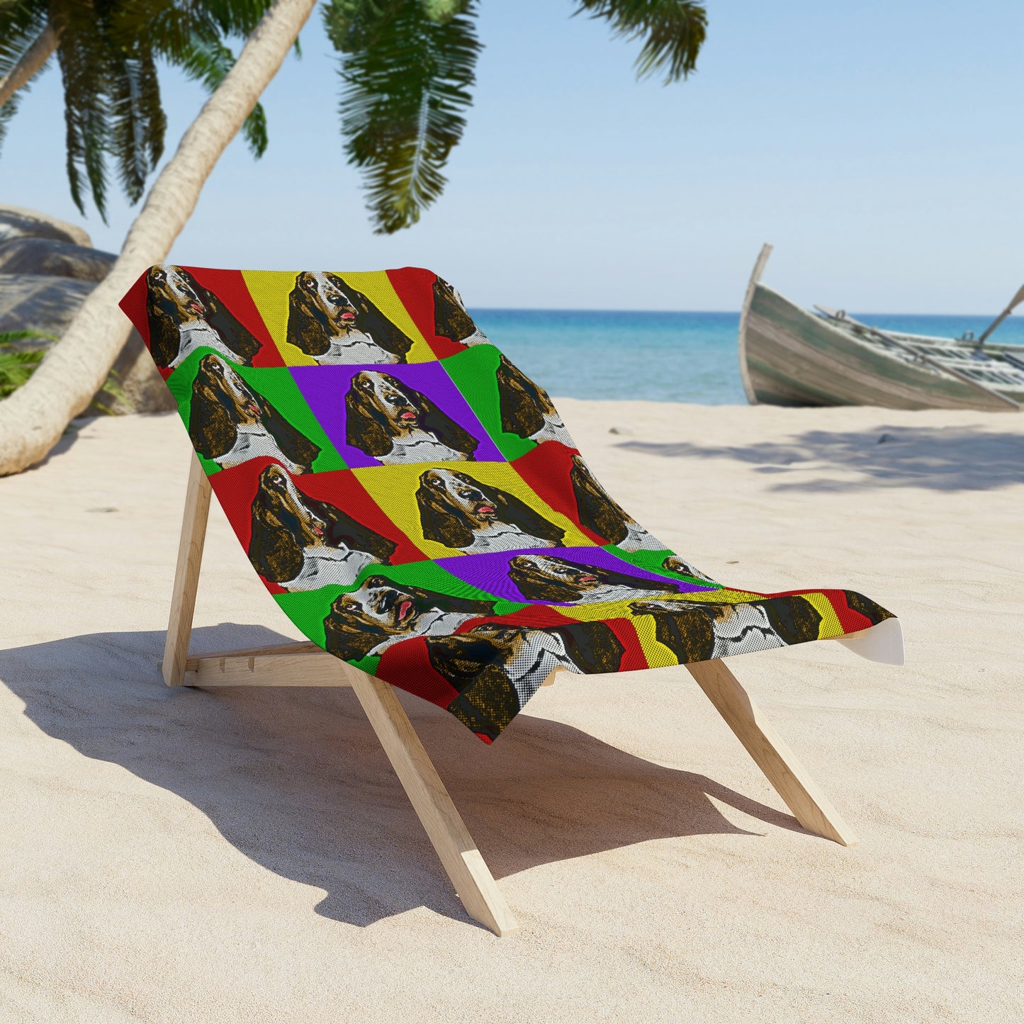 Basset Pop Art - Beach Towel