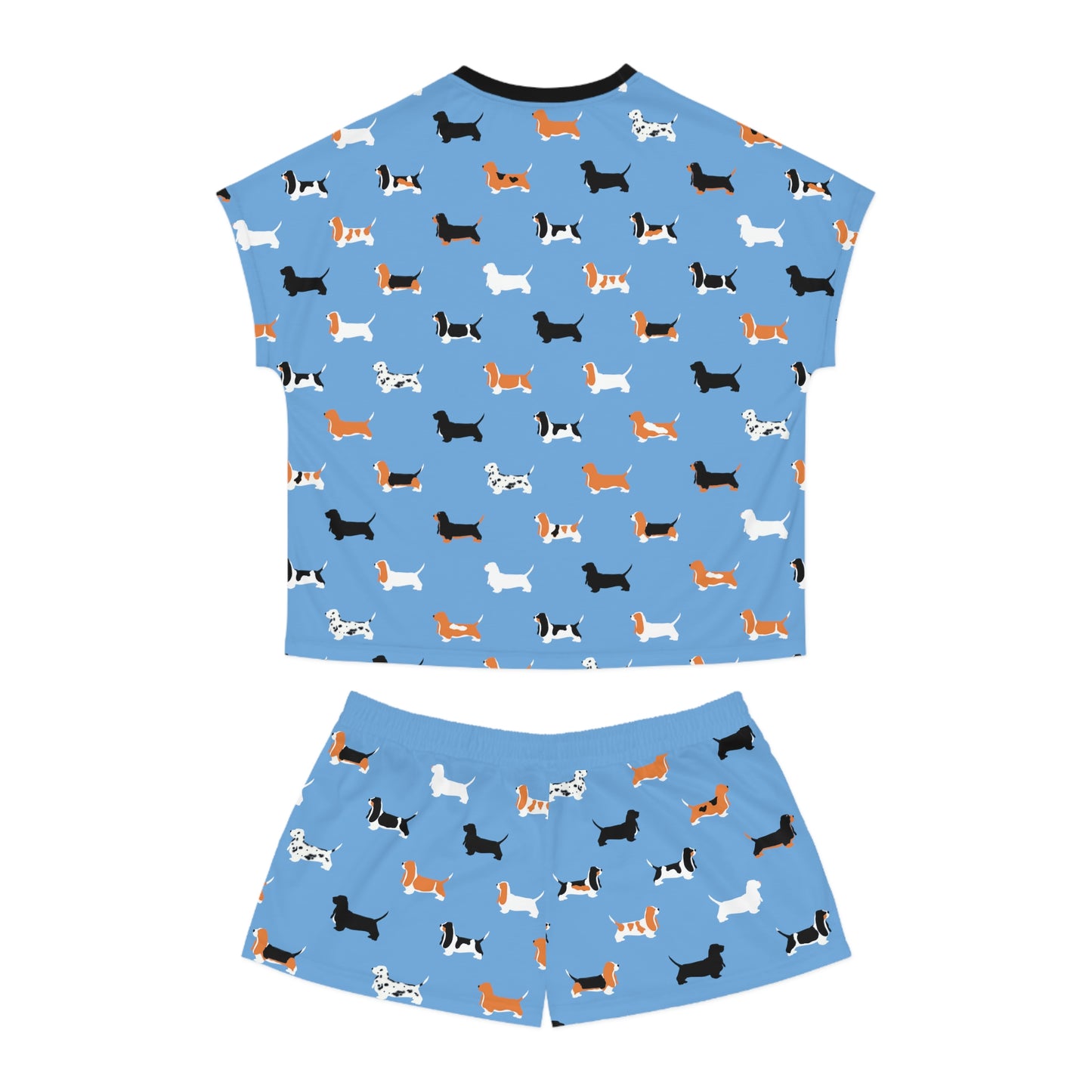 Basset Hound Pattern - Women's Short Pajama Set (AOP)