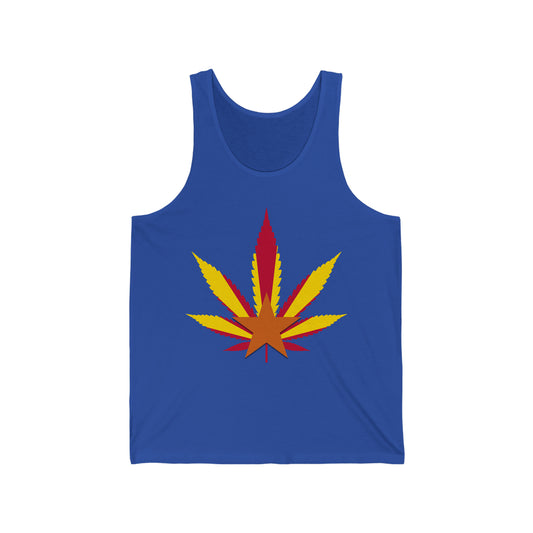 Arizona Cannabis Flag Leaf - Unisex Jersey Tank