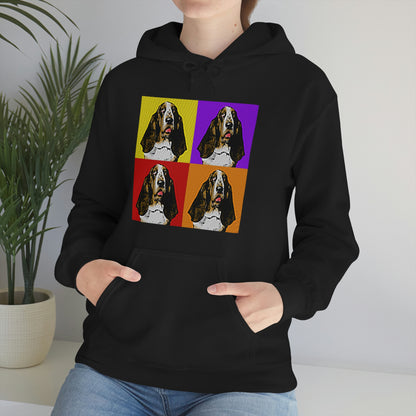 Basset Pop Art - Unisex Heavy Blend™ Hooded Sweatshirt