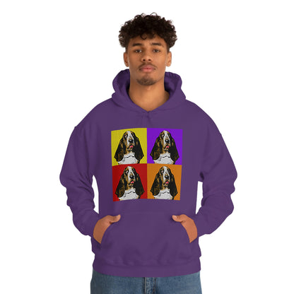 Basset Pop Art - Unisex Heavy Blend™ Hooded Sweatshirt