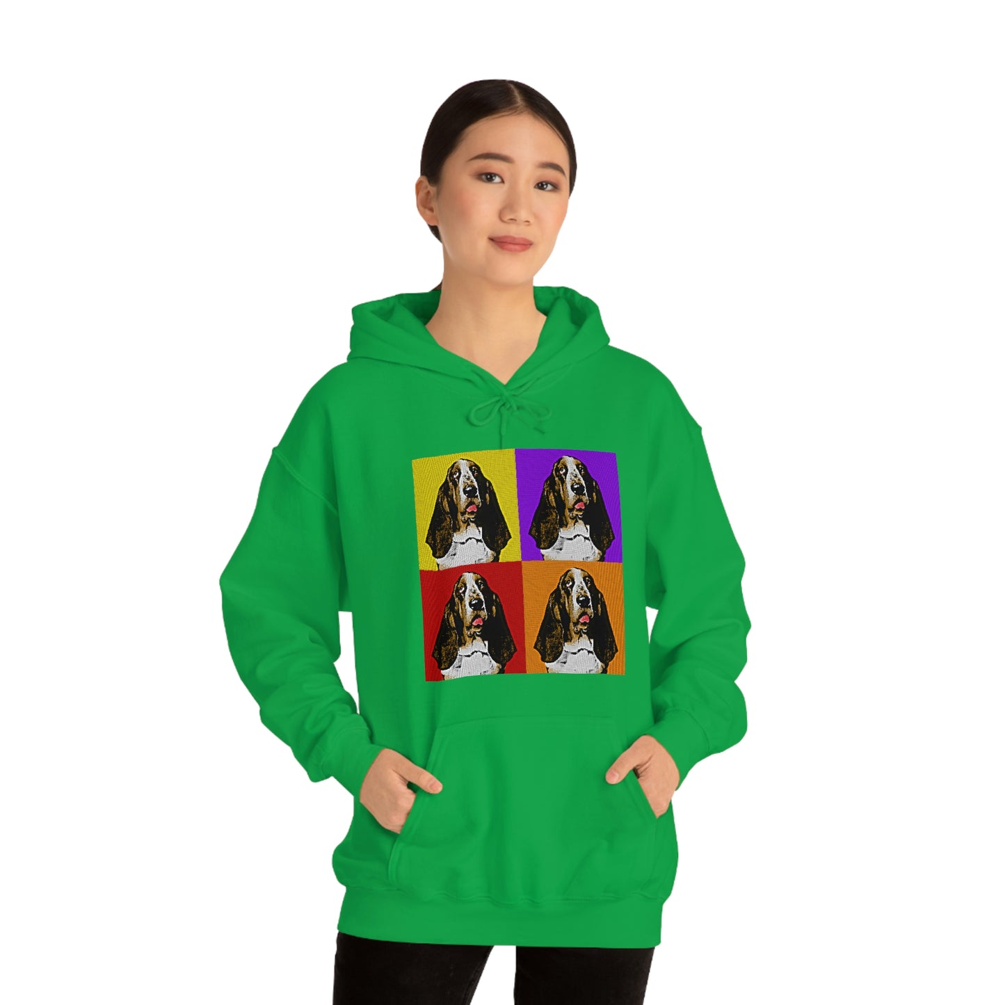 Basset Pop Art - Unisex Heavy Blend™ Hooded Sweatshirt