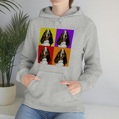 Basset Pop Art - Unisex Heavy Blend™ Hooded Sweatshirt