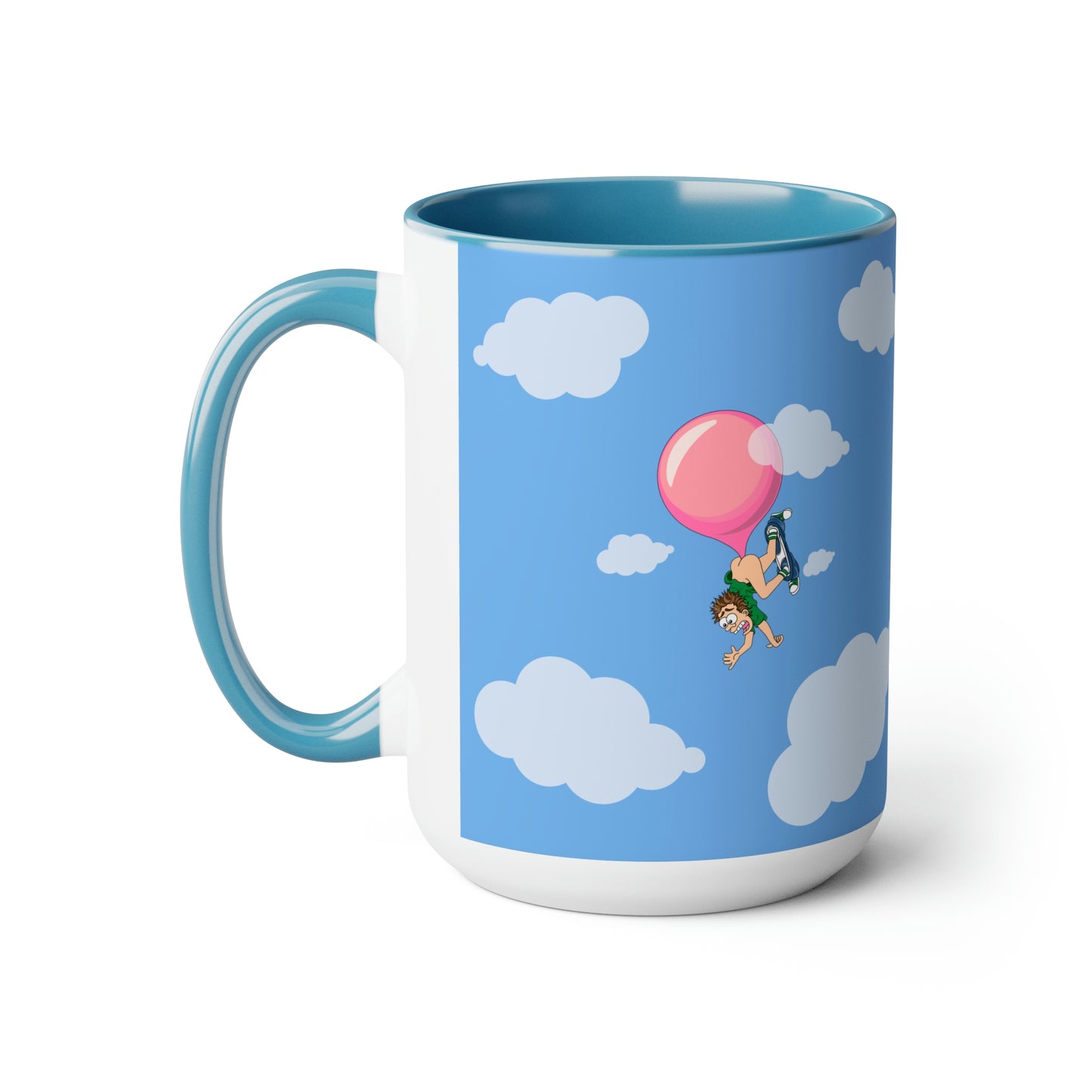 Don't Swallow Your Bubble Gum - Two-Tone Coffee Mugs, 15oz