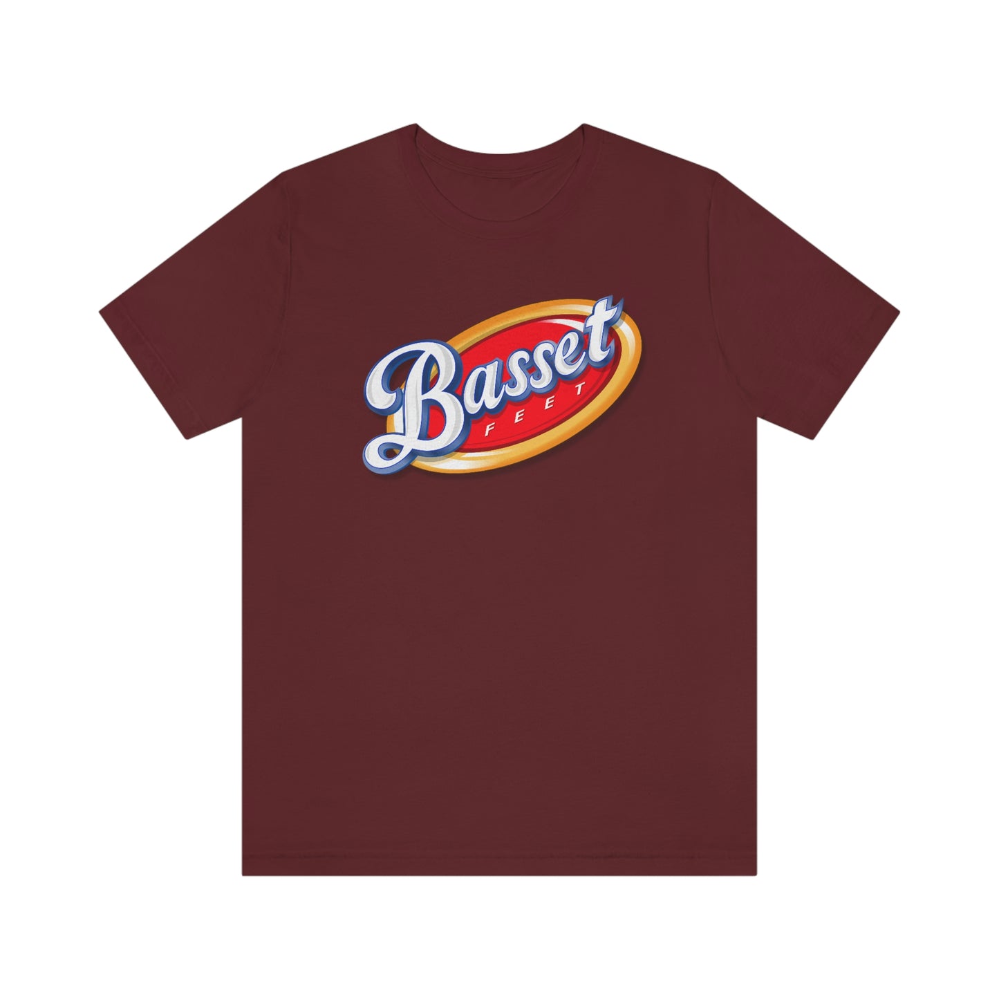 Basset Feet Corn Chips Logo - Unisex Jersey Short Sleeve Tee